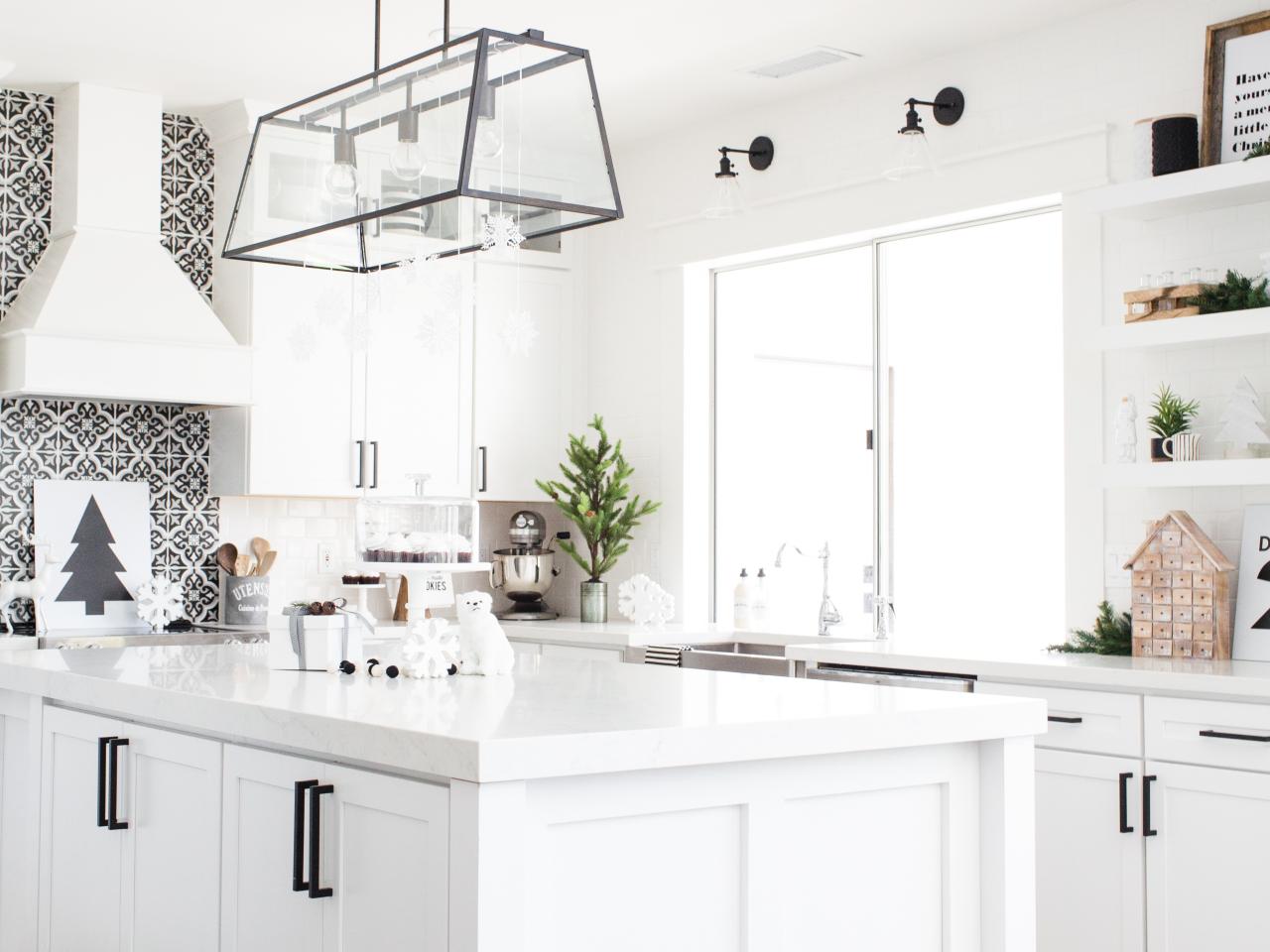 Black White Art Deco Kitchen Barstools